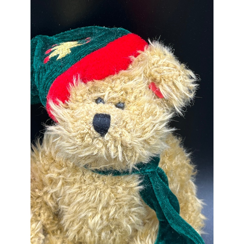 Ty Plush Teddy Bear Christmas Elf Hat Gold Accents Holiday Stuffed Animal 5.5" - Picture 2 of 7